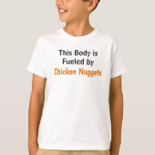 Von Hühnchen Nuggets gespeist T-Shirt (Vorderseite)