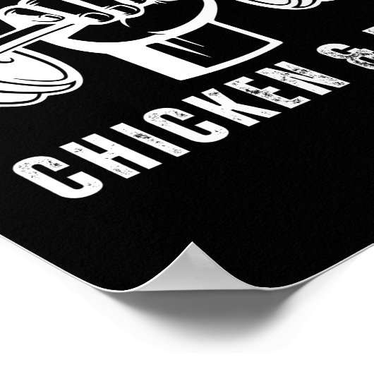 Von Hühnern und Reis gebaut Poster (Ecke)