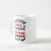 Von Hunde Oma zum menschlichen Oma befördert Kaffeetasse (Vorderseite Links)