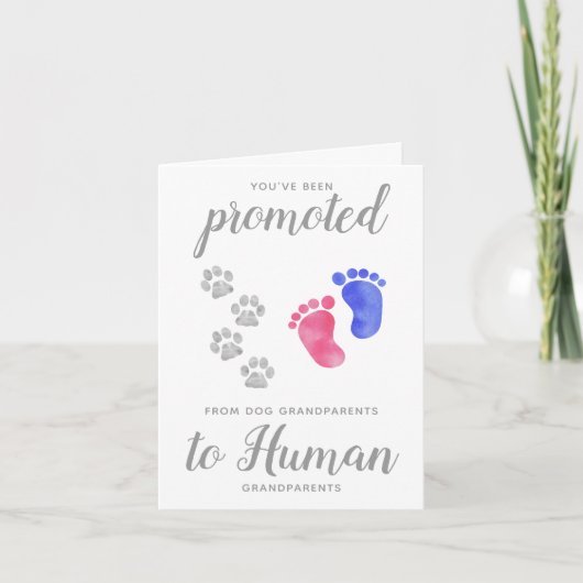 Von Hunden Großeltern befördert Schwangerschaft Ankündigung (Vorderseite)