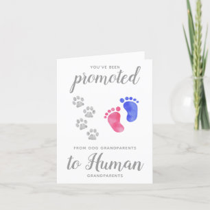 Von Hunden Großeltern befördert Schwangerschaft Ankündigung