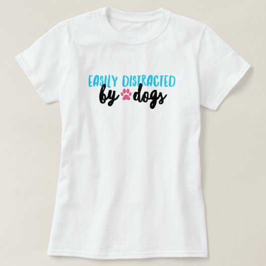 Von Hunden T - Shirt abgelenkt (Design vorne)