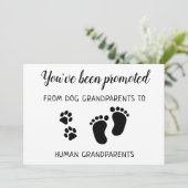 Von Hundeprachtern geförderte niedliche Schwangers Ankündigung (Stehend Vorderseite)