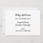 Von Hundeprachtern geförderte niedliche Schwangers Ankündigung (Rückseite)