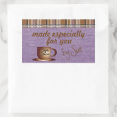 Von IHNEN hergestellte Geschenk- und Leckerei-Etik Rechteckiger Aufkleber (Tasche)