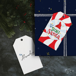 Von Ihrem geheimen Santa Candy Swirn Fun Retro Geschenkanhänger