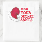 Von Ihrem geheimen Weihnachtsmann Red Weihnachten Rechteckiger Aufkleber (Tasche)