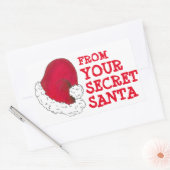 Von Ihrem geheimen Weihnachtsmann Red Weihnachten  Rechteckiger Aufkleber (Umschlag)