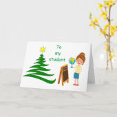 **VON IHREM "LEHRER" BEI CHRISTMAS** KARTE (Gelbe Blume)