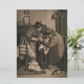 Von ihrem Vater und ihrer Mutter unterstütztes Kin Karte (Stehend Vorderseite)