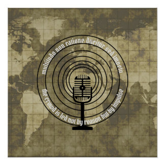 Von Impulse Latin Zitat geleitete Menschenmenge Poster