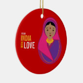 Von Indien mit Liebe-Adoptions-Andenken Keramikornament (Rechts)