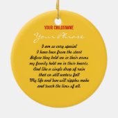 Von Indien mit Liebe-Adoptions-Andenken Keramikornament (Hinten)