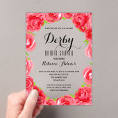 Von ins Altar Derby-Brautparty Acryleinladungen (Insitu (Handheld))
