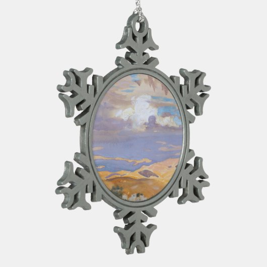 Von Jerusalem Schneeflocken Zinn-Ornament (Links)