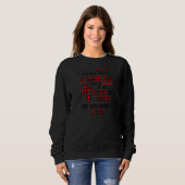Von Jesus bedeckt und im Juni Geboren Sweatshirt (Vorne ganz)