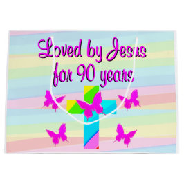 VON JESUS FÜR 90 JAHRE LIEBT GIFT BAG GROßE GESCHENKTÜTE