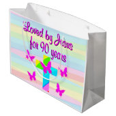VON JESUS FÜR 90 JAHRE LIEBT GIFT BAG GROßE GESCHENKTÜTE (Rückseite Schrägansicht)