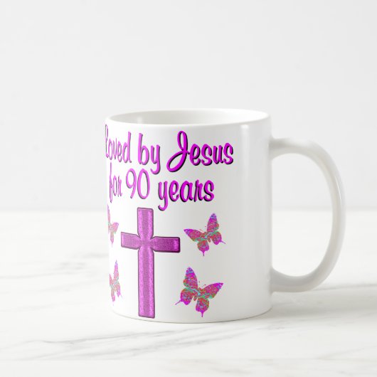 VON JESUS FÜR 90 JAHRE LIEBT KAFFEETASSE (Rechts)