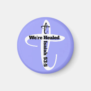Von Jesus geheilt Bibelvers christlicher Glaube Bl Magnet