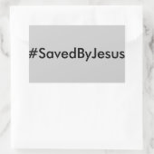 von Jesus gerettet Hashtag Rechteckiger Aufkleber (Tasche)