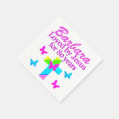 VON JESUS LIEBT FÜR 80 JAHRE PERSONALISIERTE NAPKI SERVIETTE (Ecke)