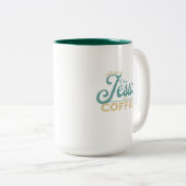 Von Jesus und Coffee Christliche Gestaltung gespei Zweifarbige Tasse (VorderseiteRechts)