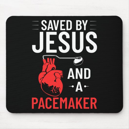 Von Jesus und einem Herzkrankenbildner Mousepad (Vorne)