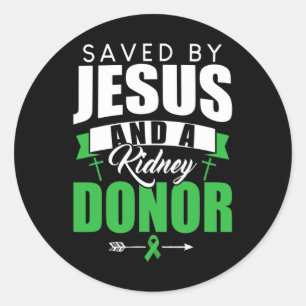 Von Jesus und einem Zitat von Organtransplantation Runder Aufkleber