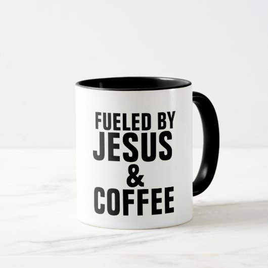 VON JESUS UND KAFFEE BEKRÄFTIGT TASSE (VorderseiteRechts)