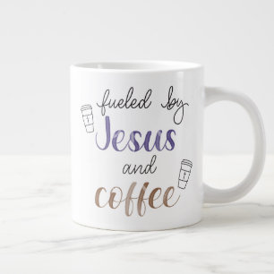 Von Jesus und Kaffee gespeist Jumbo-Tasse