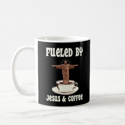Von Jesus und Kaffee gespeist Kaffeetasse (Links)