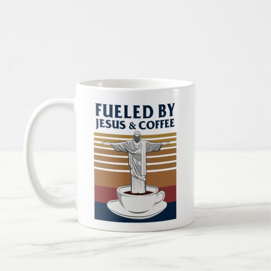 Von Jesus und Kaffee gespeist Kaffeetasse (Links)