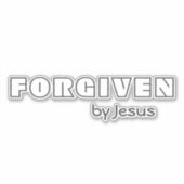 Von Jesus Zitat White Custom Cut Vinyl vergeben Aufkleber (Vorderseite)