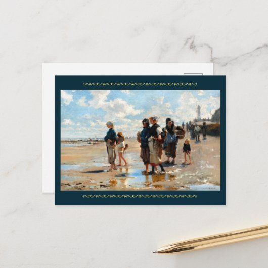 Von John Singer Sargent zum Fischen Postkarte (Vorderseite/Rückseite Beispiel)