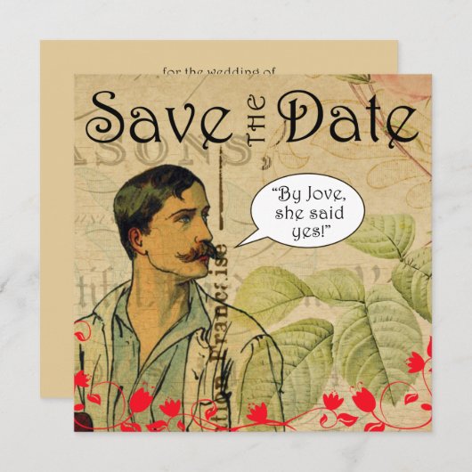 "Von Jove sagte sie ja Ankündigung Datum freihalte (Vorne/Hinten)