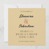 "Von Jove sagte sie ja Ankündigung Datum freihalte (Rückseite)