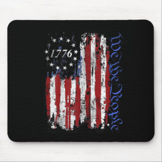 Von Juli Shirts Wir Menschen 1776 USA Flag Jet Mousepad