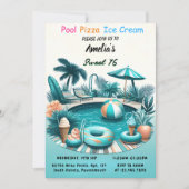 Von Jungen Spaß Teen Erwachsenen Pool Party Sweet Einladung (Vorderseite)