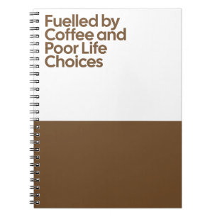 Von Kaffee angetriebenes lustiges Notizbuch Notizblock