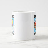 Von Kaffee gefickt, flatternder Tortoise Cartoon Jumbo-Tasse (Vorderseite)