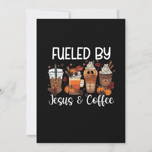 Von Kaffee gespeist, Jesus Coffein Lover Dank Save The Date (Vorderseite)