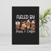 Von Kaffee gespeist, Jesus Coffein Lover Dank Save The Date (Stehend Vorderseite)