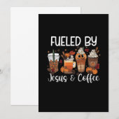 Von Kaffee gespeist, Jesus Coffein Lover Dank Save The Date (Vorne/Hinten)