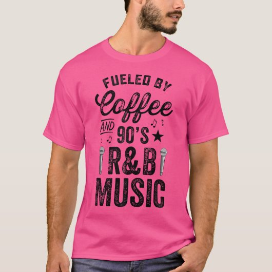 Von Kaffee und 2000er RB Music Rap 90er Jahre gesp T-Shirt (Vorderseite)