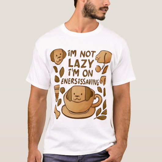 Von Kaffee- und Hundenkuddel-T-Shirt gespeist T-Shirt (Vorderseite)