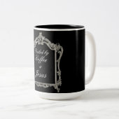Von Kaffee und Jesus gespeist Zweifarbige Tasse (VorderseiteRechts)