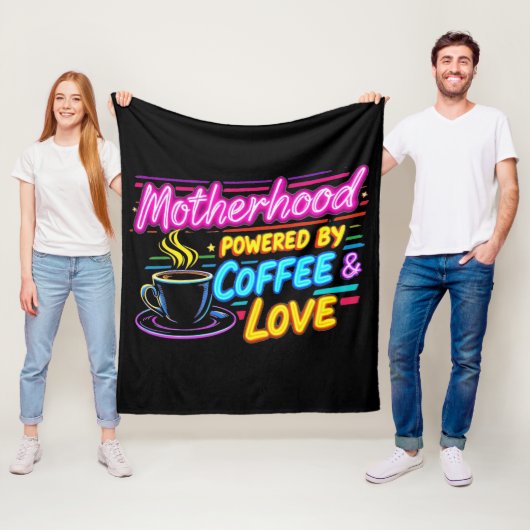 Von Kaffee und Liebe angetrieben | Muttertag der S Fleecedecke (Beispiel)