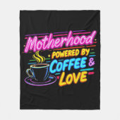 Von Kaffee und Liebe angetrieben | Muttertag der S Fleecedecke (Vorderseite)