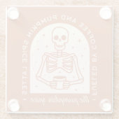 Von Kaffee und Pumpkinspülung gespeist Glasuntersetzer (Rückseite)